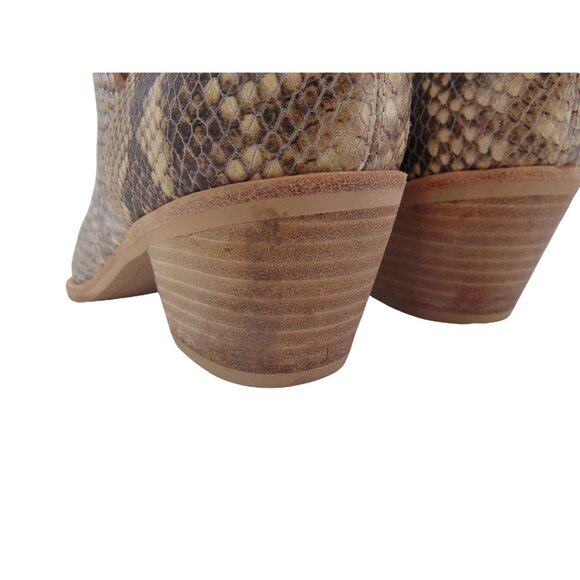 Dolce Vita Sonni Reptile Bootie US 6 Reptile Print Leather Perforated Ankle Boot - Picture 10 of 12